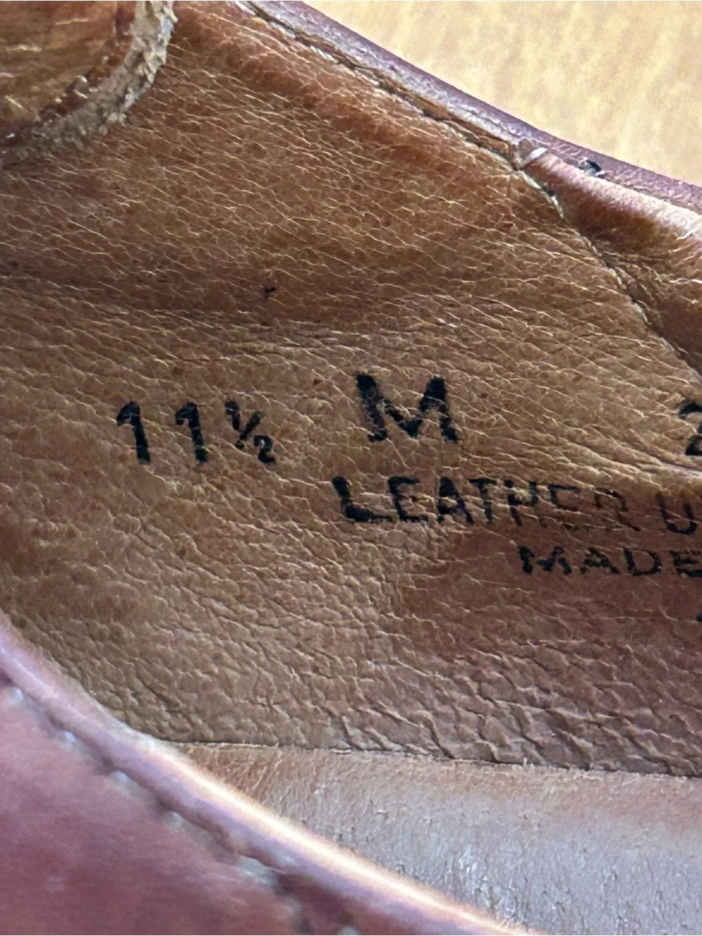 Vintage Johnston & Murphy Handcrafted in Italy Cap Toe Oxfords Brown Size 11.5